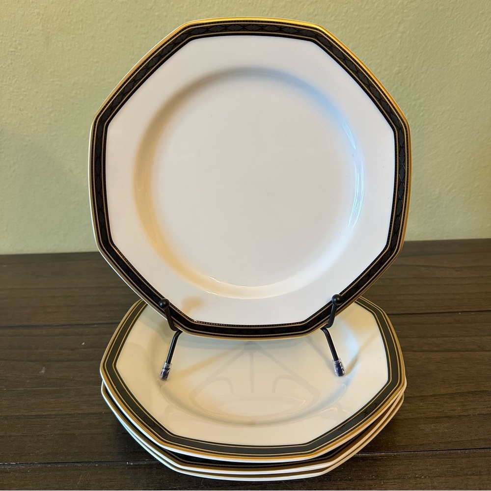 Christopher Stuart Y0009 Black Dress Octagon‎ Salad Plates